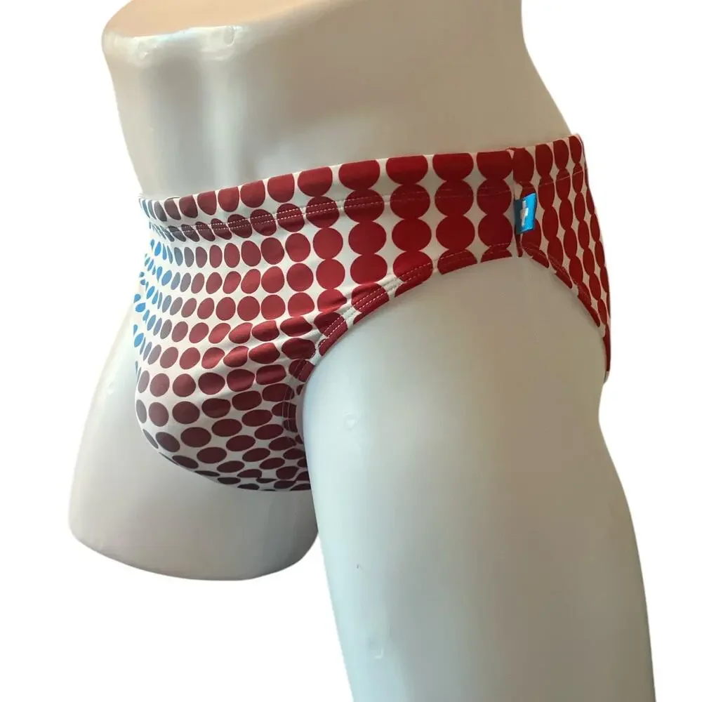 Andrew Christian Dots Bikini Red Blue Medium
